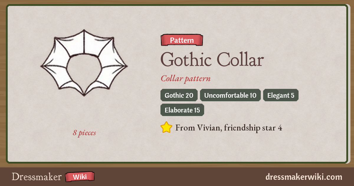 Gothic Collar (pattern) - Dressmaker Wiki