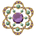 Amethyst Flower Brooch