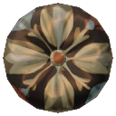 Black and Gold Embroidered Button