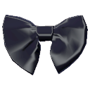 Black Silk Square Bow