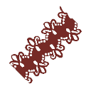 Bordeaux Red Zig Zag Lace