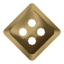 Brass Embossed Diamond Button