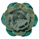 Decadent Teal Silk Flower