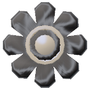 Flower Button Black