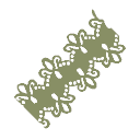Olive Green Zig Zag Lace