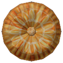 Orange Star Embroidered Button