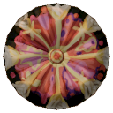 Pink Hibiscus Embroidered Button