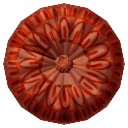 Red Embroidered Button