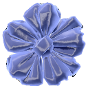 Royal Blue Ribbon Flower