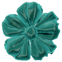 Teal Ribbon Flower