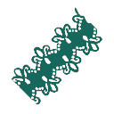 Teal Zig Zag Lace