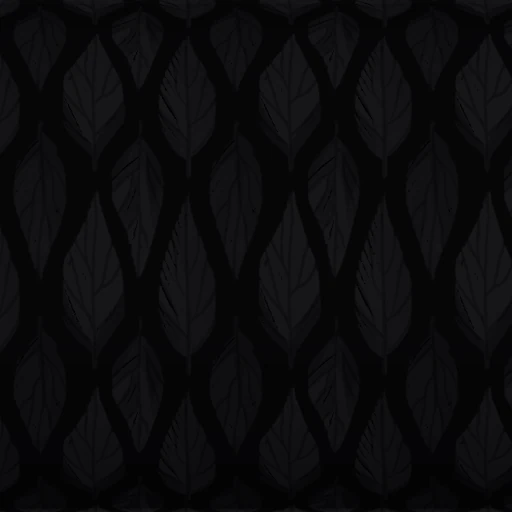 Tecido Black Leaf Print Silk
