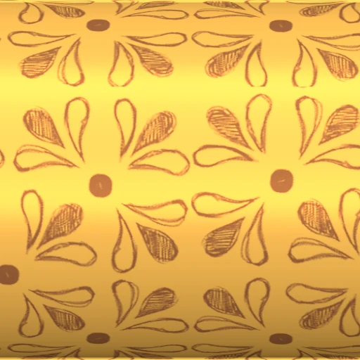 Tecido Block Print Mustard Silk