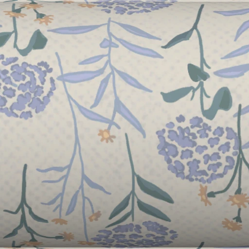 Tecido Blue Hydrangea Cotton Print