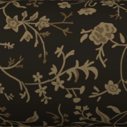 Tecido Ebony and Gold Floral Cotton