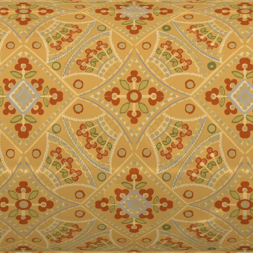 Ткань Geometric Gold Embellished Silk