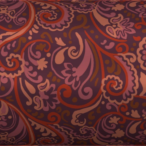 Tecido Paisley Red Silk