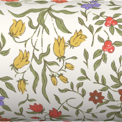 Tecido Red Forget Me Not Cotton Print