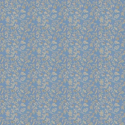 Amostra de tecido Blue Dainty Continuous Floral