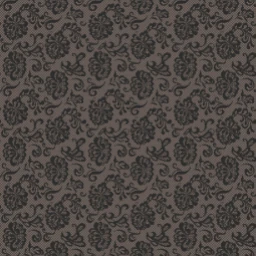 Amostra de tecido French Floral Black Lace