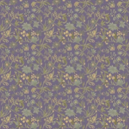 Amostra de tecido Purple Floral Cotton