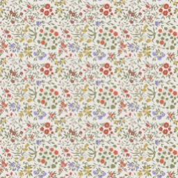 Amostra de tecido Red Forget Me Not Cotton Print