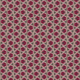 Amostra de tecido Rows of Pink Peonies Embroidered Cotton