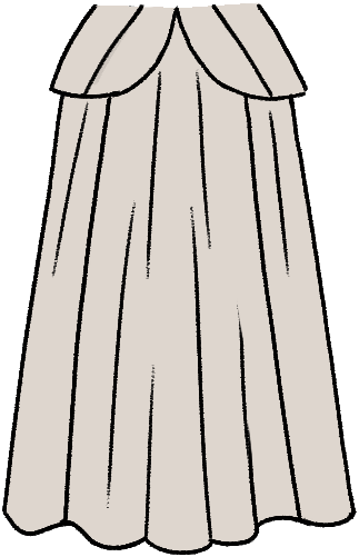 Curved Peplum Skirt