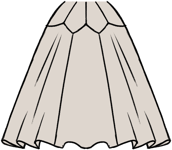 Petal Peplum Skirt