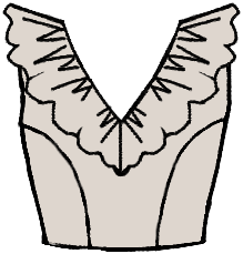 Princess V Ruffle Bodice