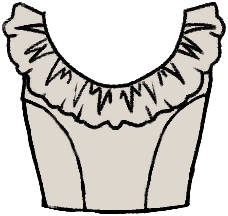 Scoop Ruffle Bodice