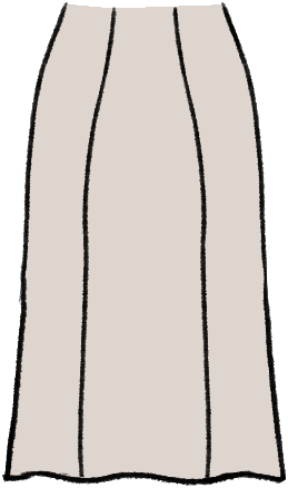 Straight Long Skirt