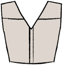 V Neck Yoked Shirt