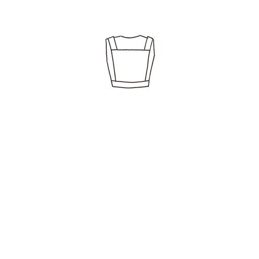 Esboço de Apron Bodice, variante 1
