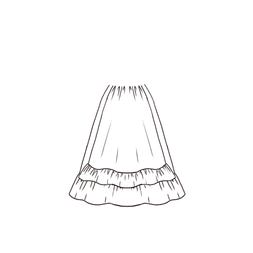 Esboço de Apron Skirt, variante 1