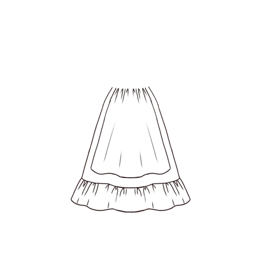 Esboço de Apron Skirt, variante 2