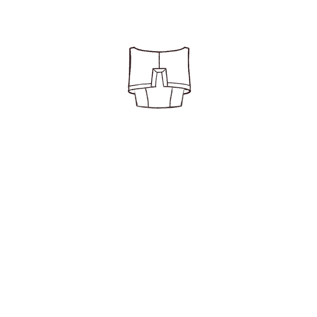 Esboço de Bolero Bodice, variante 1
