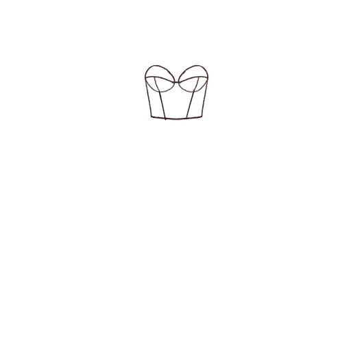 Esboço de Bustier Bodice, variante 1