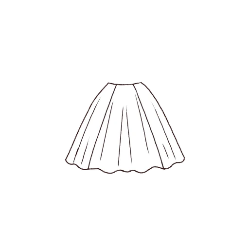 Esboço de Circle Skirt, variante 1