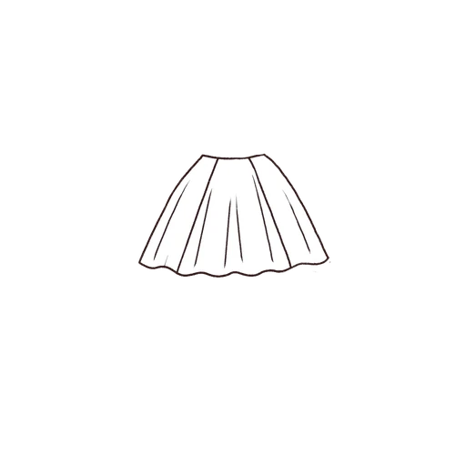Esboço de Circle Skirt, variante 2