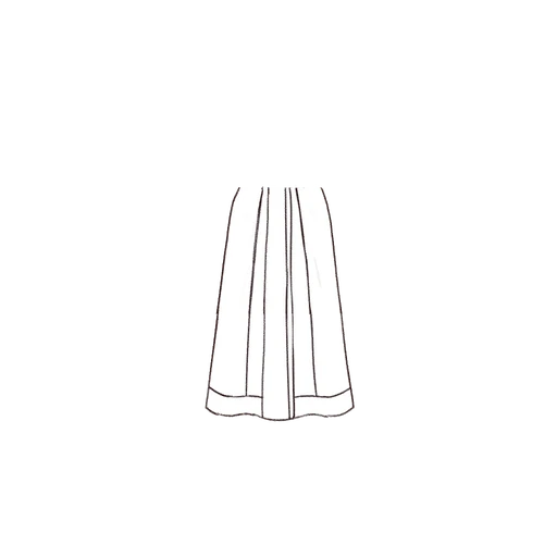 Esboço de Coat Dress Skirt, variante 2