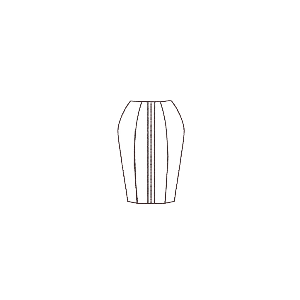Esboço de Corset Skirt, variante 1