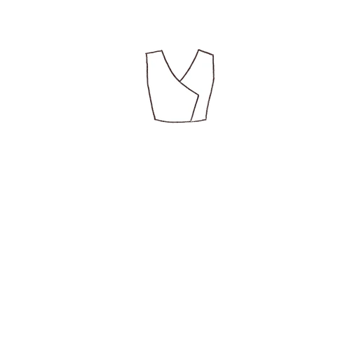 Esboço de Double Breasted Bodice, variante 1