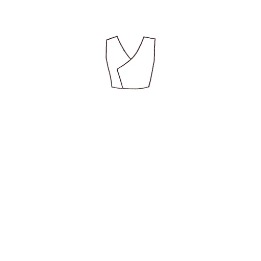 Esboço de Double Breasted Bodice, variante 2