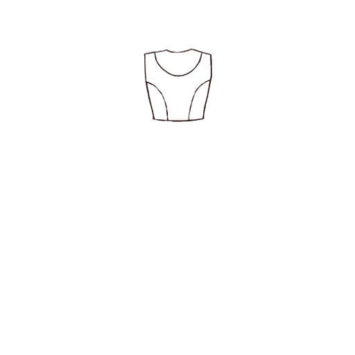 Esboço de Elevated Scoop Bodice, variante 1