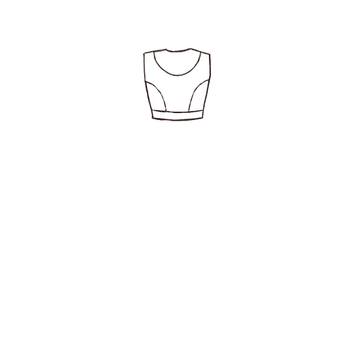Esboço de Elevated Scoop Bodice, variante 2