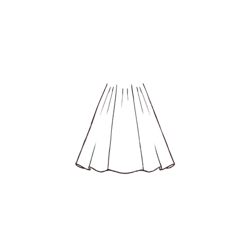 Esboço de Flare Skirt, variante 2