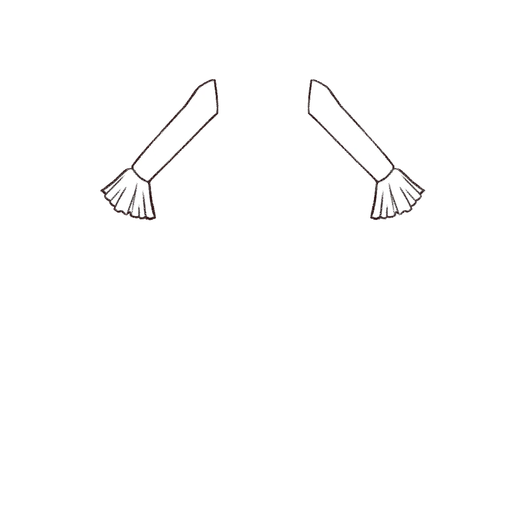 Esboço de Flounce Sleeve, variante 1