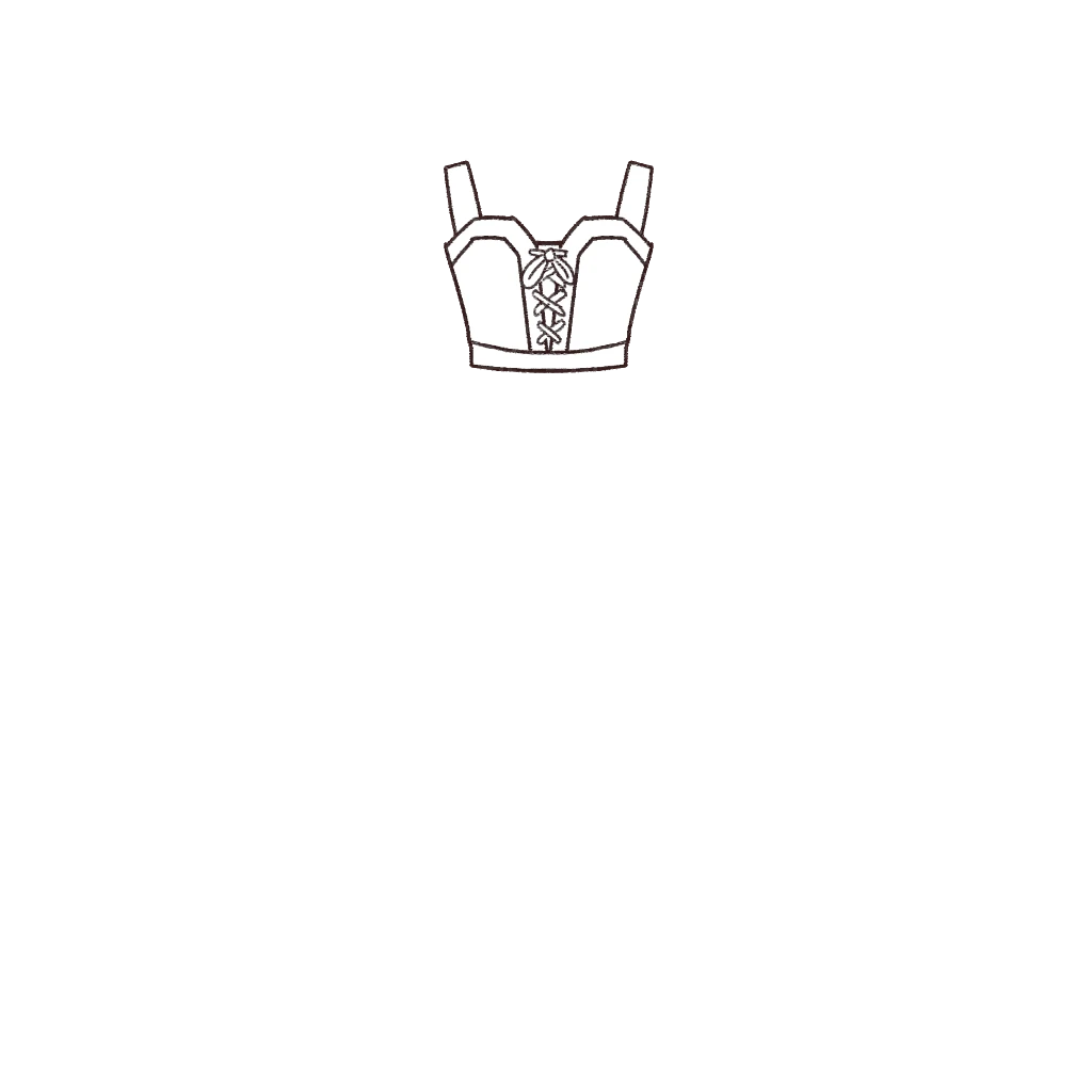Esboço de Front Lace Bodice, variante 1