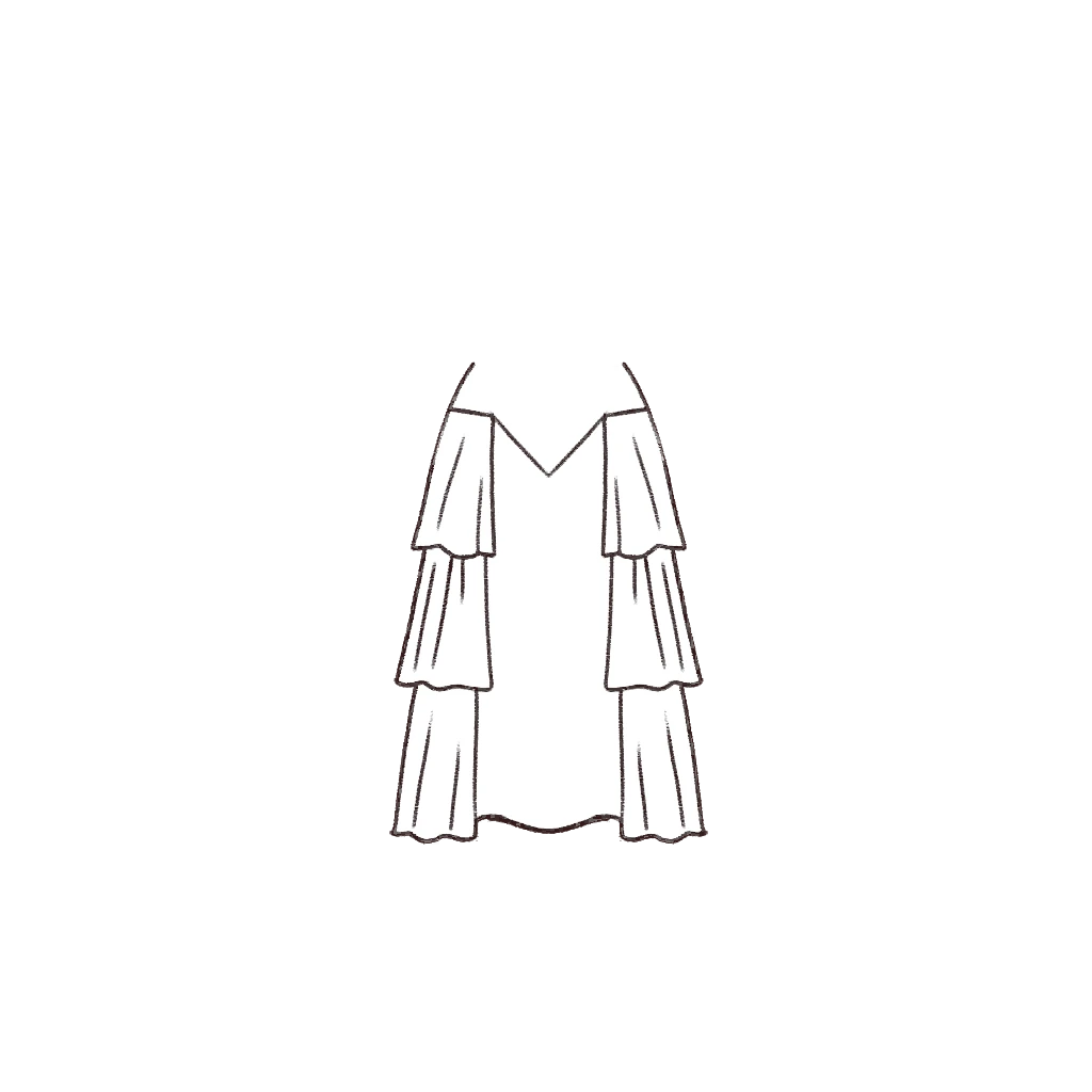 Esboço de Gatsby Skirt, variante 1
